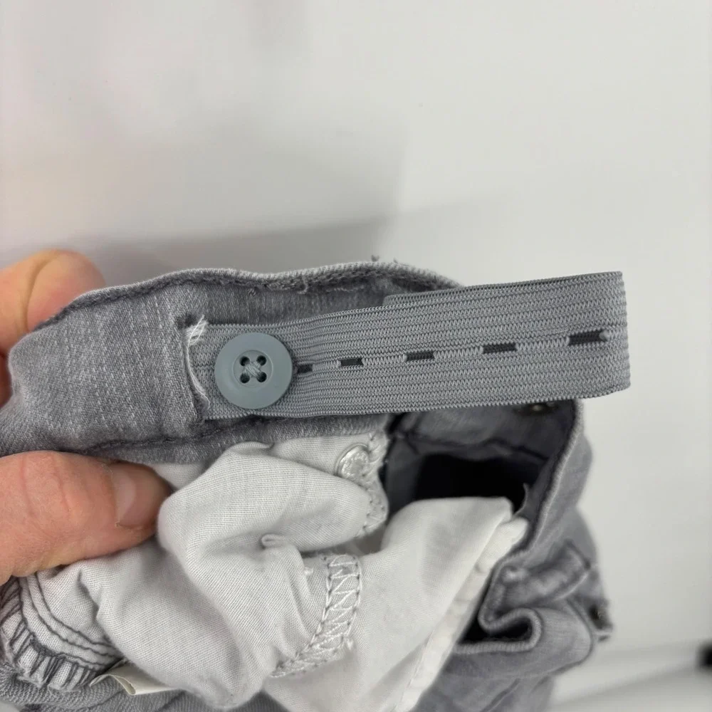 Childrens Place Kids Super Skinny Fit Jeans 6X 7 Gray Adjustable Waist Boho Cute